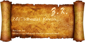 Zöldhegyi Kevin névjegykártya